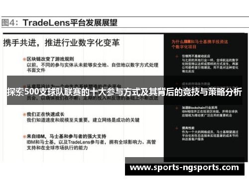 探索500支球队联赛的十大参与方式及其背后的竞技与策略分析